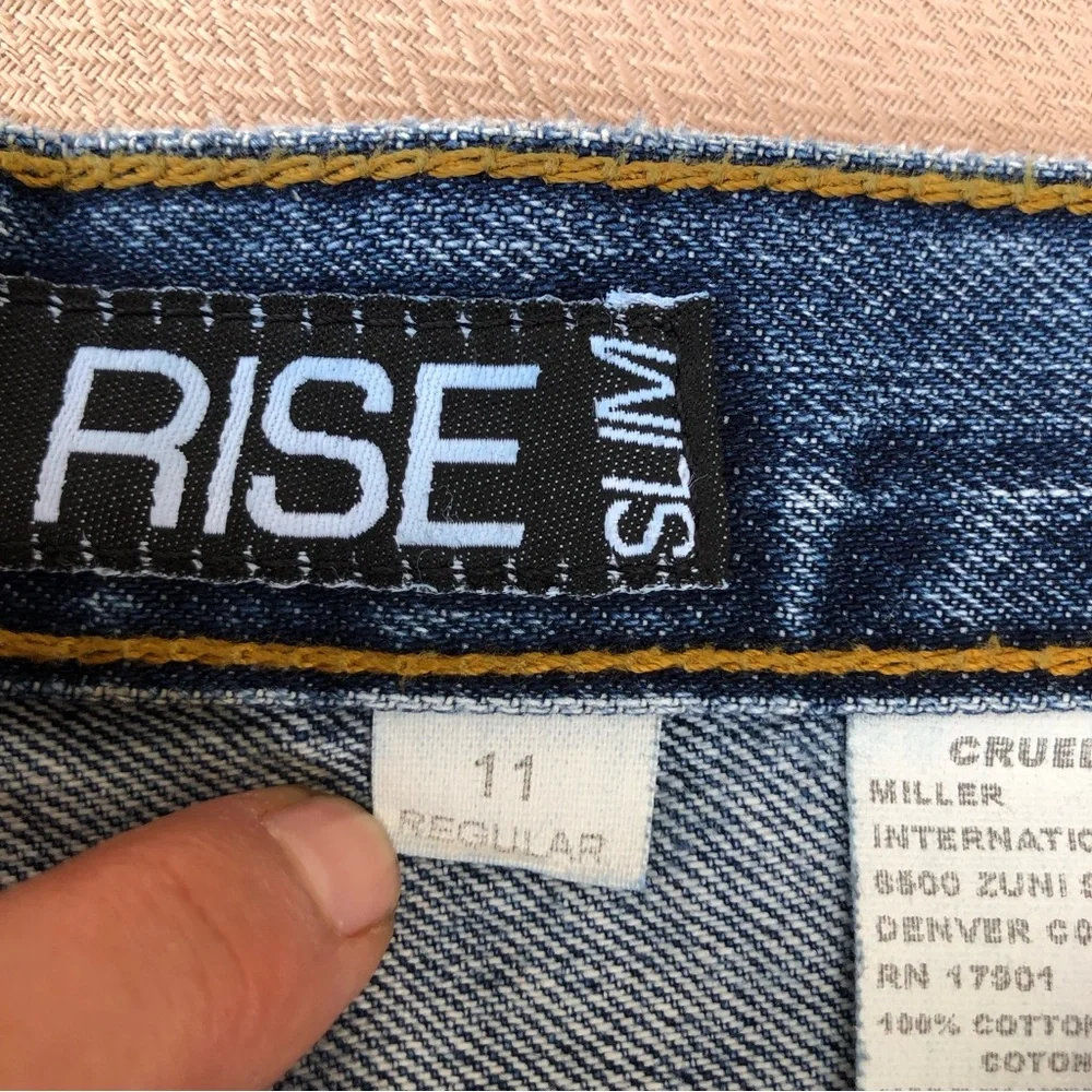 Cruel Girl 💯 % Cotton Low Rise Slim Blue Wash Jeans 11 Regular - Picture 12 of 15